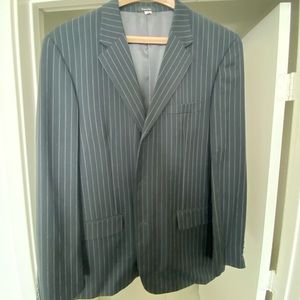 Lanzini suit jacket 44L pinstripe italy